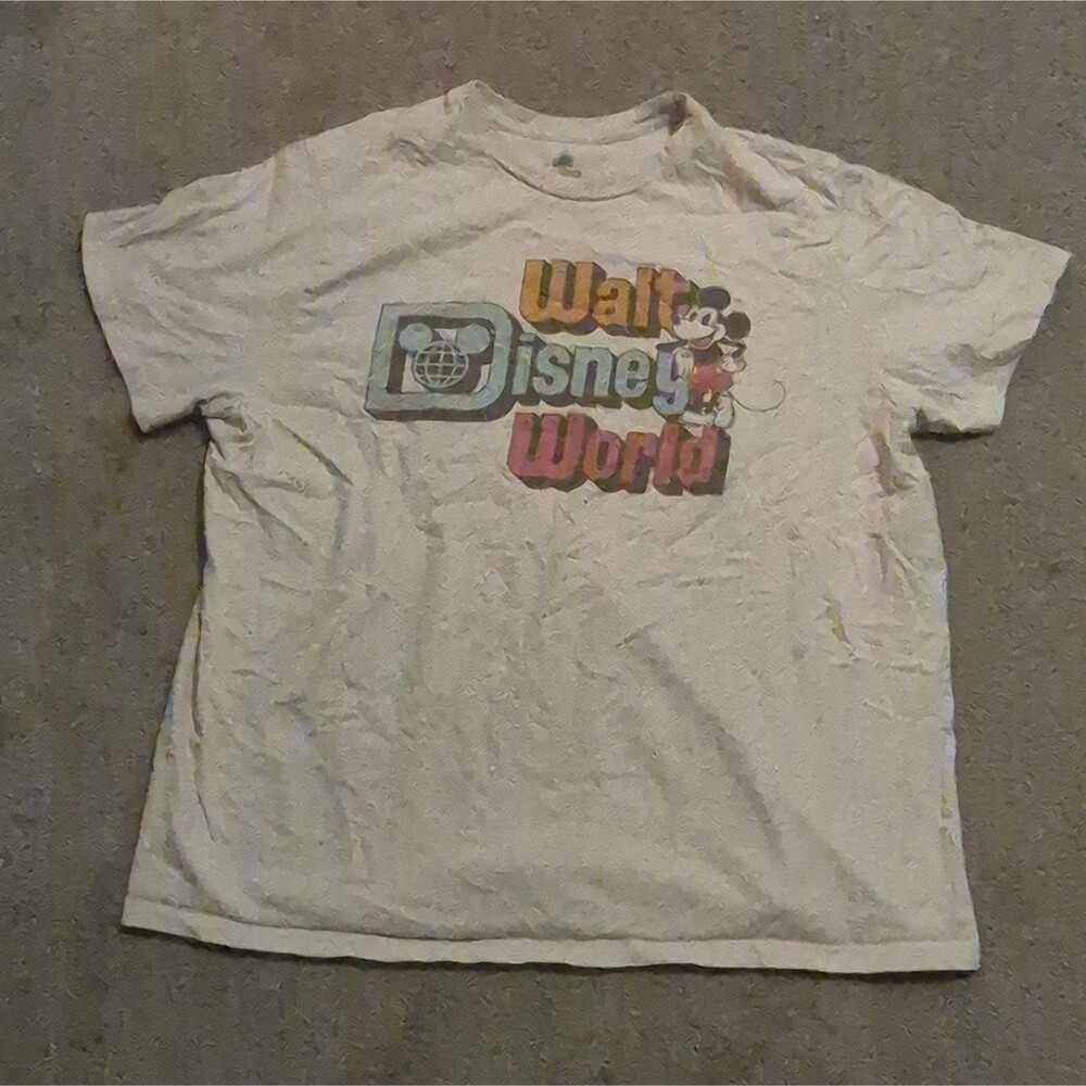 Walt Disney World Mickey Logo Adult Shirt Size 3XL Vintage